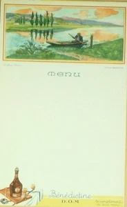 Menu vierge publicitaire Benedictine 'douce France' - Picture 1 of 1