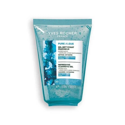 Gel limpiador vegetal facial diario Yves Rocher Pure Algue Hydra 125 ml./4,2 oz Foto 1 de 4