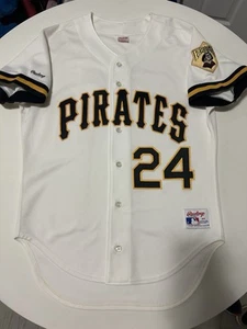 Rawlings Barry Bonds Pittsburgh Pirates home jersey Sz 44 Large - Picture 1 of 15