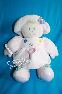 Kids Preferred Baby Doll 11" Pink Plush Hat Dress Cap Flowers Stuffed Soft Toy