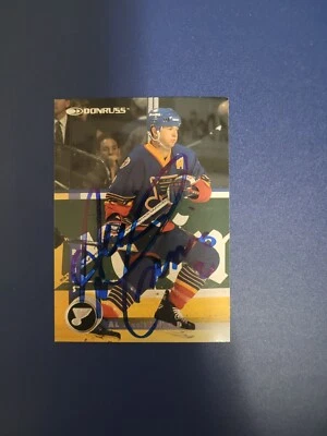 1997-98 Donruss Al MacInnis Blues Auto Autographed Signed Hockey Card - Image 1 of 2