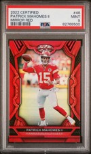 2022 Certified Patrick Mahomes II Mirror Red /99 PSA 9 #46 Color Match POP 1