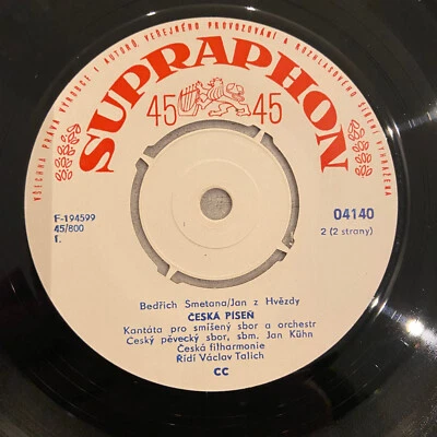 SMETANA: Ceska Pisen - Talich (EP Supraphon 04140 / Mono / NM) - Bild 1 von 2