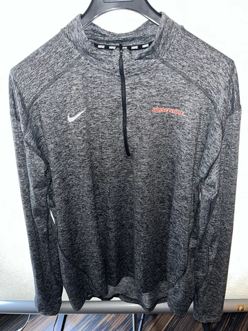 Nike Dri Fit Boise State Broncos 1/4 Zip Pullover Mens XL Gray Long Sleeve Cover