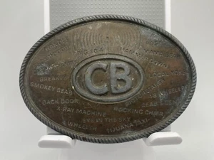 CB engraved belt buckle - Picture 1 of 7