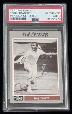 Tony Trabert "10x Grand Slam HOF" 1991 Net Pro Tennis Signed Rookie Card PSA RC - Image 1 of 3