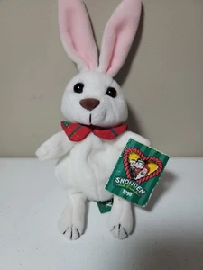 1998 CHRISTMAS SNOWDEN AND FRIENDS PLUSH BUNNY RABBIT with tags-FREE SHIPPING - Picture 1 of 5