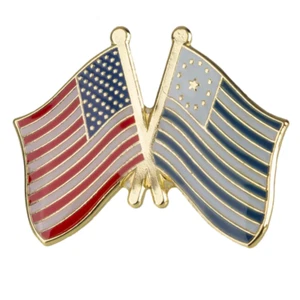 USA and LDS Flags Lapel Pin FREE USA SHIPPING SHIPS FREE FROM THE USA ZQ-75A - Picture 1 of 1