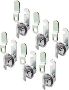 6 Pcs 5/8 Inch Thumb Operated Offset Cabinet Cam Lock, Keyless Compartment Lock - Picture 1 of 12
