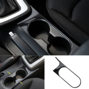 For Hyundai Elantra 2017-2020 Steel Carbon Fiber Water Cup Holder Panel Overlay - Picture 1 of 11