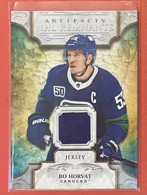 2020-21 UD ARTIFACTS NHL REMNANTS JERSEY PATCH CARD BO HORVAT #NR-BH - Image 1 of 3