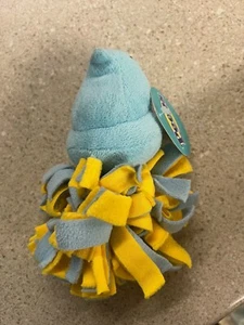 Juguete para mascotas chirriante azul amarillo de peluche de lana nuevo con etiquetas - Imagen 1 de 2