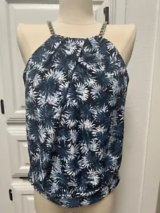 Michael Kors NEU MARINEBLAU Blouson Badeoberteil mit hohem Ausschnitt, unverbindliche Preisempfehlung des Herstellers 138 $ - Bild 1 von 10