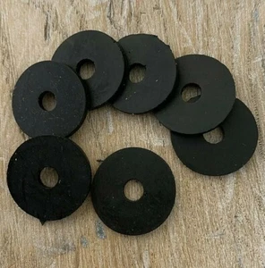 Black Neoprene Rubber Penny Washers 24 mm ,M6 hole x 10 pcs - Picture 1 of 3