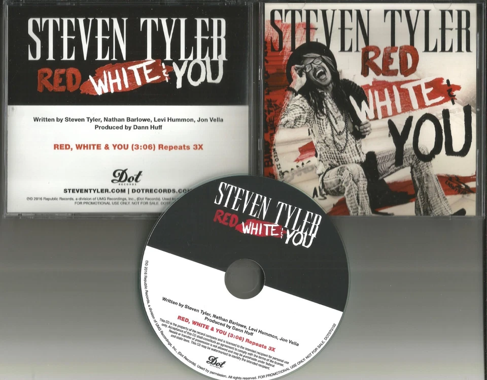 Aerosmith STEVEN TYLER Red White & you PROMO DJ CD single 2016 w/PRINTED LYRICS — 第 1/1 张图片