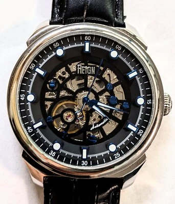 Reloj Hombre Reign Automático Esqueleto Dial Garantía Completa Nuevo en Caja Correa Extra Foto 1 de 4