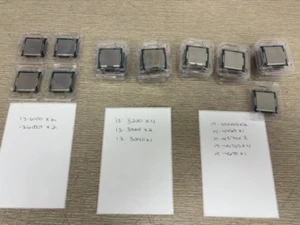 Lot of 23 mixed i5 i3 cpu Processor i3-6100, i3-6100T, i3-3220, i5-4570, i5-4440 - Picture 1 of 4