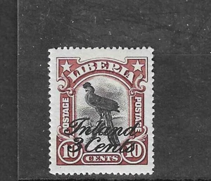 Liberia 1909, INLAND 3 CENTS Überdruck auf 10c Vogel, neuwertig Scott #114 - Bild 1 von 1