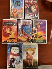 Lot of 7 VHS-Babe, Gordy, Antz, Aladdin, Jack Frost, Lion King II, Inspec Gadget
