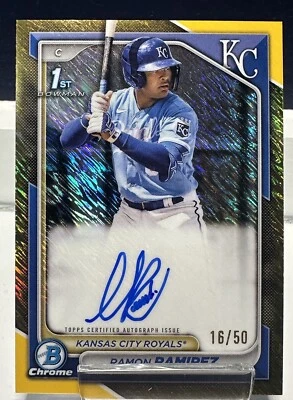 🔥2024 Bowman Ramon Ramirez BOWMAN Chrome 1st #/50 Gold AUTO Royals🔥 - Image 1 of 2