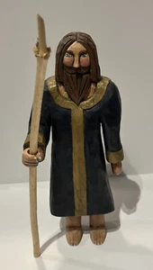 Hand Carved Folk Art Nativity Joseph Figure ? As Is - Picture 1 of 23