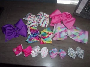 Jojo Siwa Hair Bows Lot of 5 Large/4 Small - Picture 1 of 4