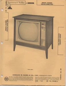 1964 ZENITH 25LC20 TV SERVICE MANUAL 25LC20QS 25LC20U PHOTOFAKT DIAGRAMM - Bild 1 von 1