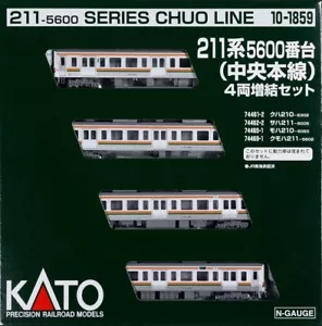 Kato 10-1859 Series 211-5600 Chuo Mainline 4-Car Add-on Set N Scale - Picture 1 of 3