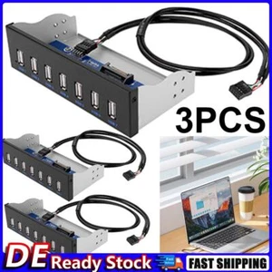 3Pcs 9 Pin to 7 Ports USB 2.0 Hub 5.25 inch CD-ROM Drive Bay CD ROM Front Panel  - Bild 1 von 4
