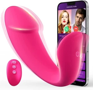 Wearable Remote Control Vibrator with APP - MOOLIGIRL Dildo Vibrators with Dual  - Picture 1 of 8