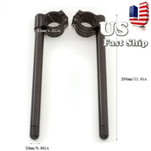 CNC Clip Ons Fork Clipon Handle Bar Handlebar Clipon Universal Normal 55MM Black - Picture 1 of 12
