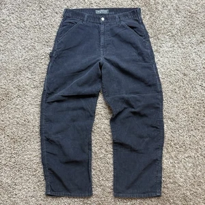 Vintage Levis Silvertab Carpenter Corduroy Pants Men’s Size 32x30 Grey Y2K Baggy - Picture 1 of 9