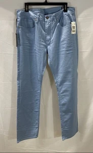 Buffalo David Bitton Men's Blue Solid Six X Slim Straight Jeans Size 36 NWT - Picture 1 of 4