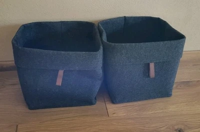 Aufbewahrungskorb Filz Grau 2er Set  - Bild 1 von 4