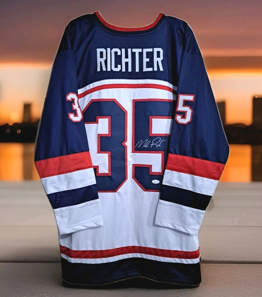 USA Hockey 2002 Winter Olympics Mike Richter Signed Hockey Jersey 🇺🇸 JSA - Image 1 of 4