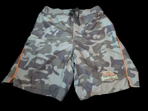 Jurassic Park Universal Studios Camo Swim Trunks Men's Size L With Zipper Pocket - Picture 1 of 5