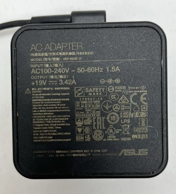 Genuine ASUS ADP-65GD D 19V 65W 4.0mm x 1.35mm AC Adapter Charger Original - Image 1 of 4