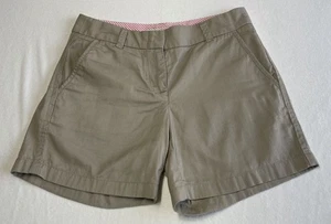 J. Crew Broken-In Chino Shorts Women's Size 0 100% Cotton Khaki - Picture 1 of 6