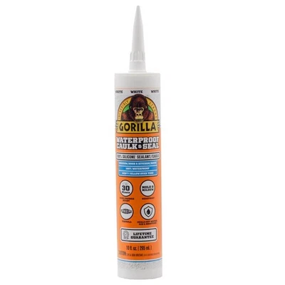 Gorilla 8060002 White All-Purpose Weather Silicone Sealant 10 oz. (Pack of 12) - Image 1 of 2