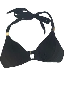 Victoria Secret Top Bikini Negro Medio Acolchado Baño Top - Imagen 1 de 7