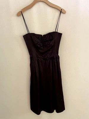 Vestido de Cóctel Rochas Satinado Borgoña XS Usado  Foto 1 de 4