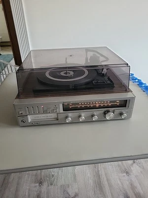 Vtg Emerson M-2215 AM/FM Multiplex Receiver/ Stereo 8 Track/Turntable Read Descr - Image 1 of 4