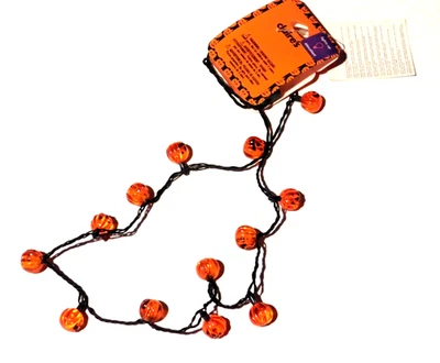 Claire’s Halloween Light-Up Jack-o'-Lantern Necklace, 3 settings - Image 1 of 3