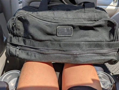 TUMI Vintage Made in USA Black Nylon Carry On Travel Duffel Gym Bag No Strap - Image 1 of 4