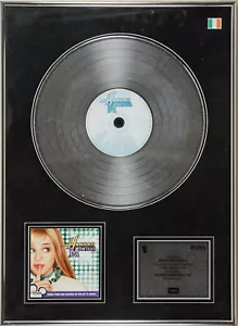 Miley Cyrus Hannah Montana Irish Music Association Platinum Presentation Award - Picture 1 of 3