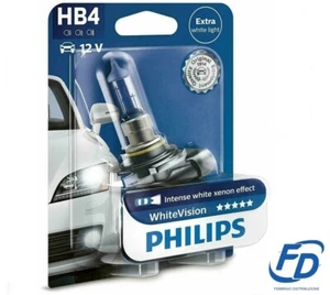 LAMPADA LAMPADINA FARO AUTO PHILIPS WHITE VISION HB4 12;8 V 55W 9006WHVB1 - Foto 1 di 2