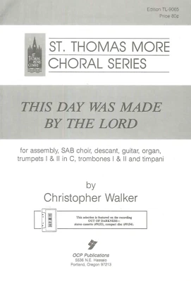 This Day Was Made By The Lord Sheet Music SAB Choir Descant Brass Quartet Walker - Image 1 of 4