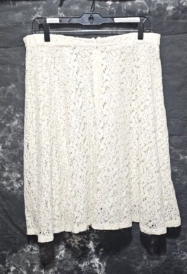 Grace Elements - Falda de encaje marfil con forro - Talla grande Foto 1 de 2