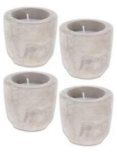 Citronella Kerzen Zementtopf Betonoptik Grau Duftkerze Outdoor Anti-Mücken Kerze - Bild 1 von 5