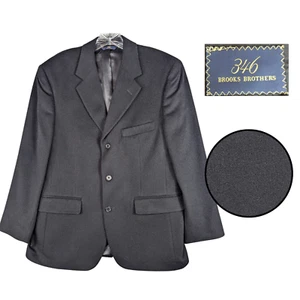 Brooks Brothers 346 Sport Jacket Mens 40S Black Cashmere? Coat Formal Corpcore - Picture 1 of 16